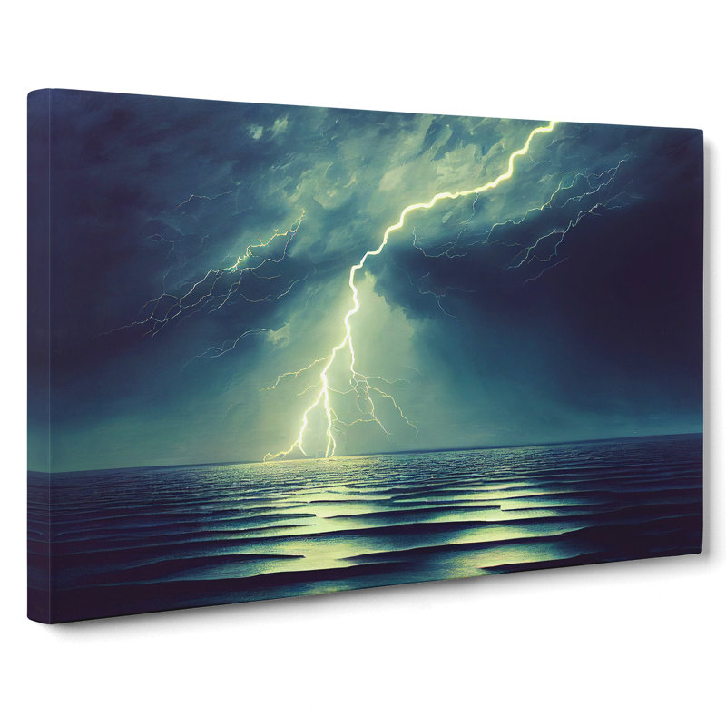 Magnetic Lightning Storm - Wrapped Canvas, 35cm H x 50cm W x 3cm D