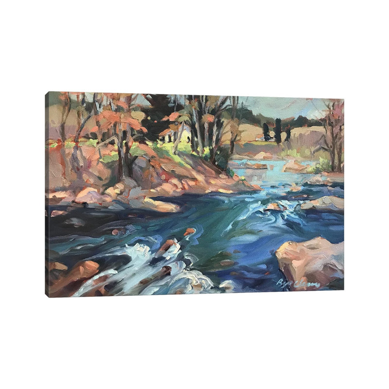 Maine River 1 Piece Wall Art on Canvas, 45.72 cm H x 66.04 cm W x 3.175 cm D, Does Not Apply