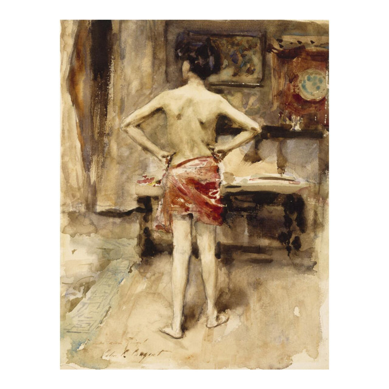 The Model by John Singer Sargent - Giclee Print, 20" H x 16" W