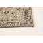 Tapis décoratif en laine gris clair en laine de conception unique 5 pi 8 po x 8 pi 10 po noué à la main 1980s