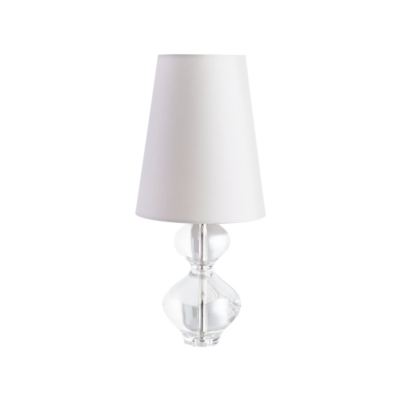 Claridge Crystal Lamp, Oyster Gray