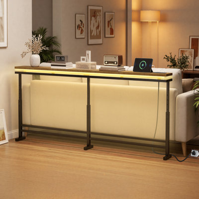 Console à hauteur réglable (27,6 po à 35,4 po) avec bande lumineuse à DEL et station de charge