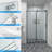 48 in. W x 76 in. H Single Added Frameless Shower Door with Clear Glass-92618933