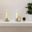 Ensemble de 2 bougeoirs coniques en céramique Elise Petite, bougeoirs décoratifs de table, verts-758378505