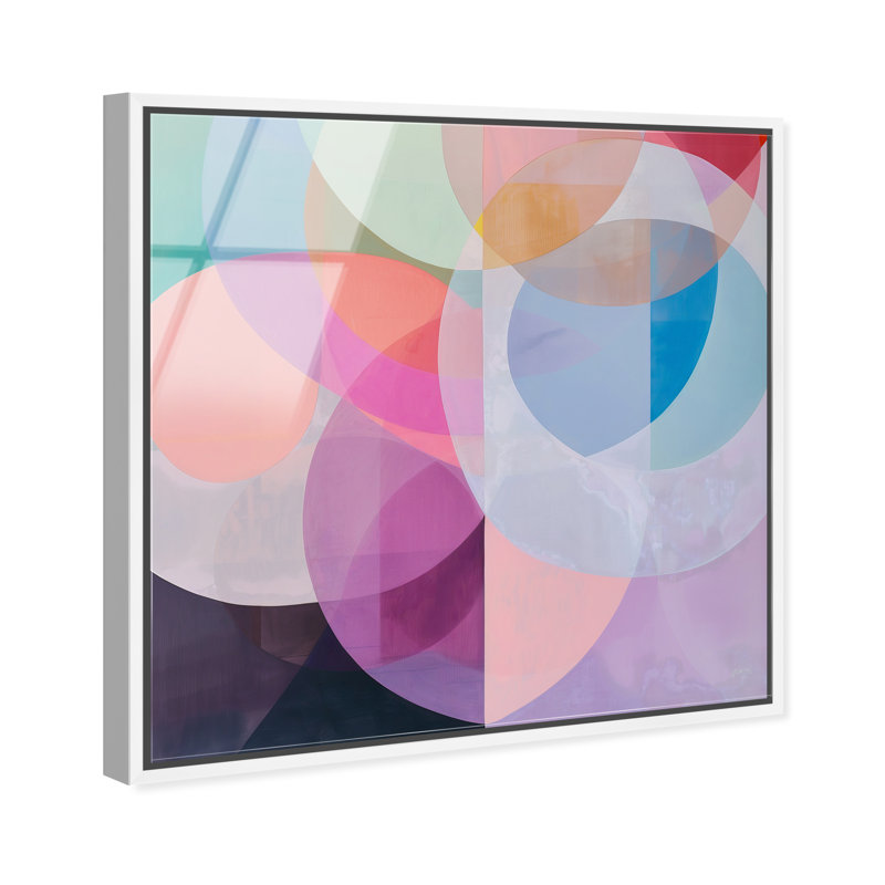 Prismatic Orbit I Square High-Gloss Frameless Acrylic Glass Wall Art Abstract Print by Oliver Gal, Ready to Hang, 12 x 12