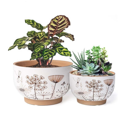 Ensemble de 2 pots à plantes en céramique Gadern (8 et 6 pouces)