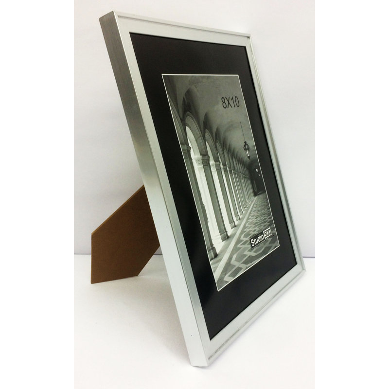 Cadre photo Hargrave, 10,5 po x 8,5 po, Argent argent