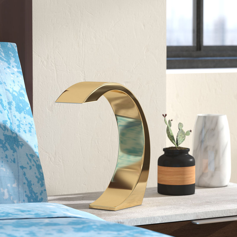13" Arched Table Lamp, Gold