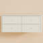 Base de meuble-lavabo mural double 48 po seulement, conception épurée et bords arrondis-134587068