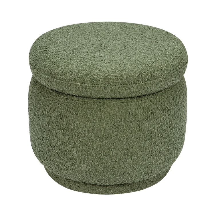 Enoki 21" Wide Round Storage Ottoman with Storage