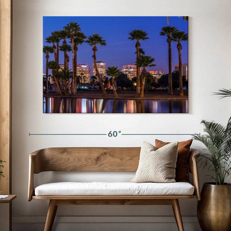 Ravi Night Palms In Phoenix, 34" H x 51" W