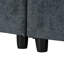 Tissu modulaire gris foncé de 115,5 po avec coussins et espaces de rangement cachés
