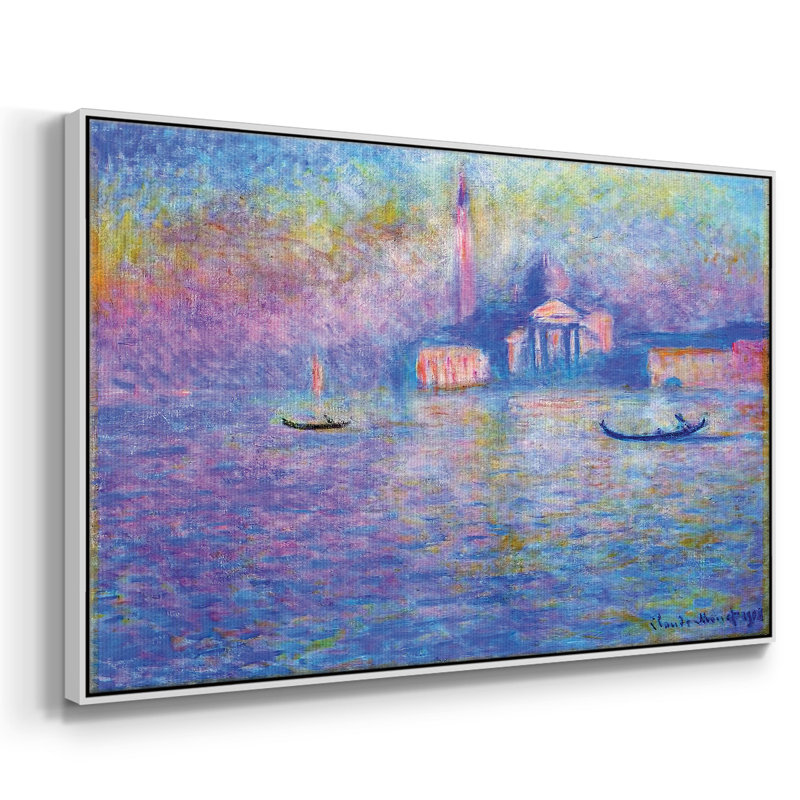 San Giorgio Maggior, 1908 02 - Reproduction sur toile flottante, H 25 po x l 37 po x P 2 po, Blanc