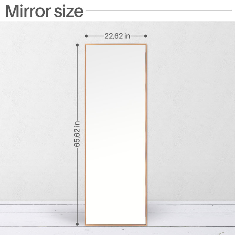 Modern Full Length Vanity Mirror , Gold