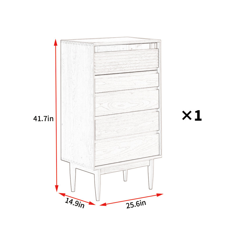Commode d'appoint nordique de style rétro