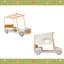Lit voiture en bois avec coussin, toile de plafond-1033171933