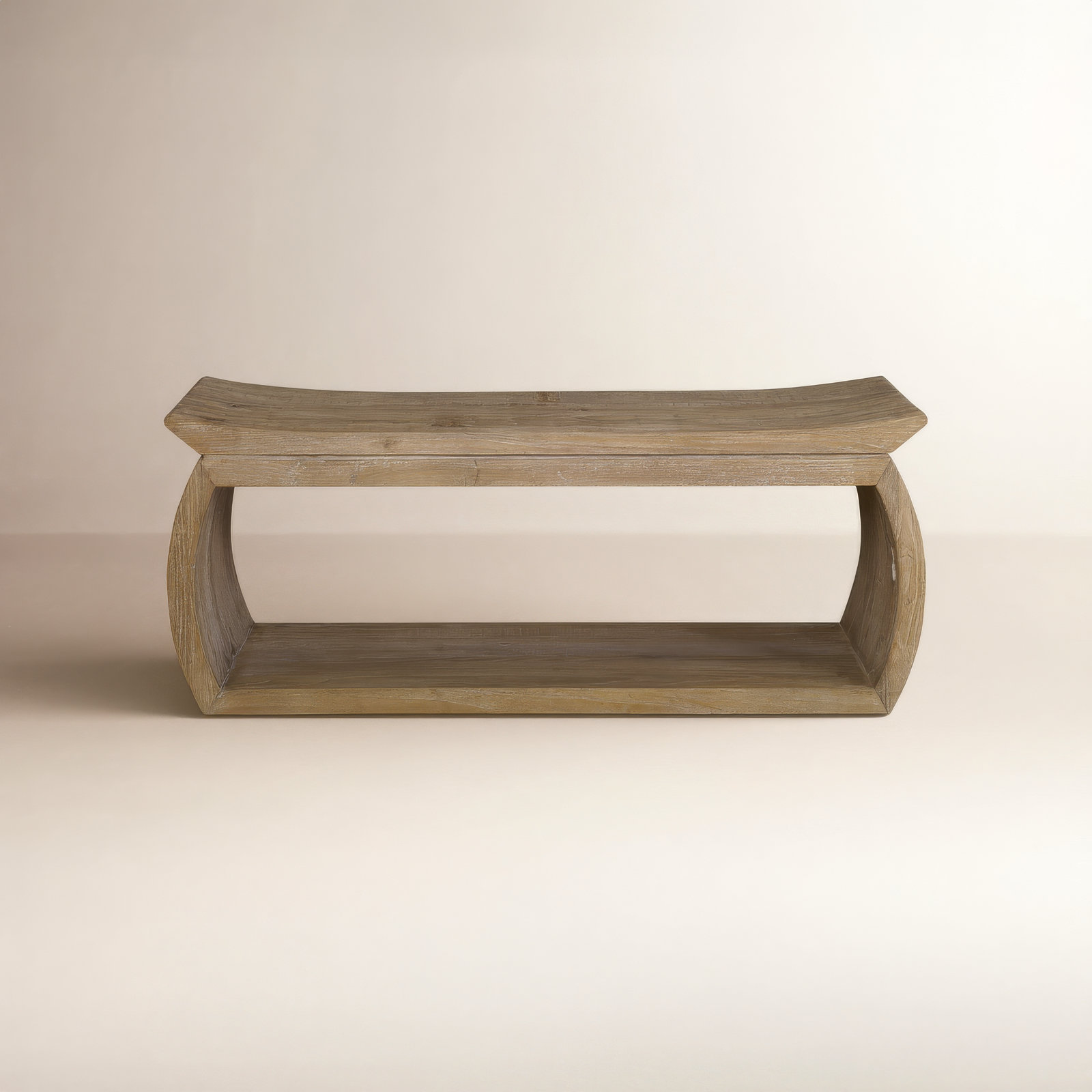 Lera Solid Wood Accent Stool, 17" H x 42" W x 14" D