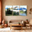 «Landscape & Nature Mountain Forest Lake», ensemble de 3 reproductions d'art sur toile-1935159403