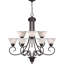 Lustre suspendu 9 lumières à niveaux Sawyer V2539 Troy-910364058