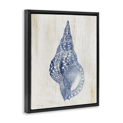 Cadre flottant Tranquil Blue Shell, design par Susan Arnot
