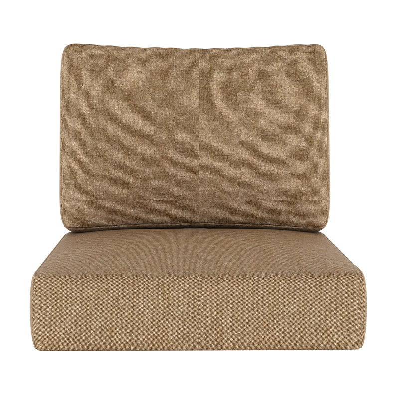 Amala Sunbrella® Outdoor Deep Seating Cushion, Sunbrella® Canvas Heather Beige , 25" W x 25.5" D