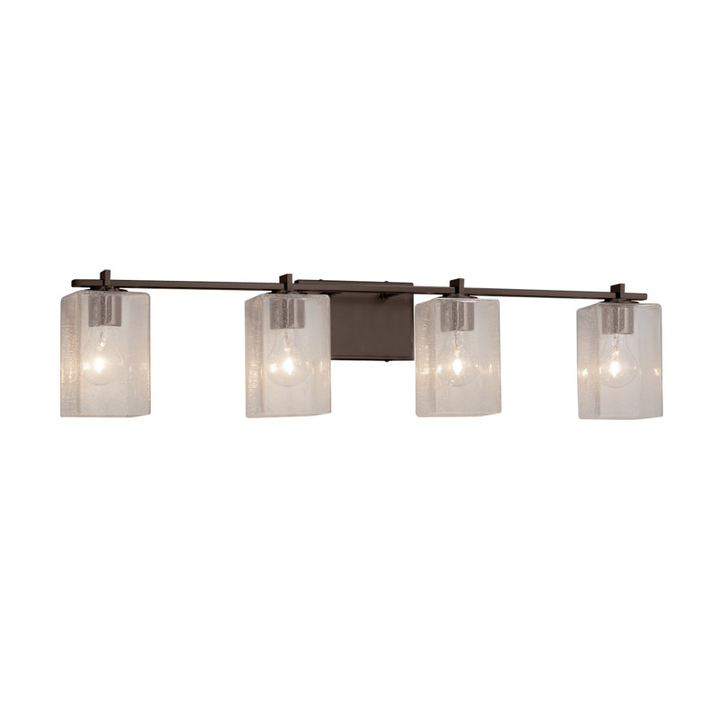 Éclairage pour meuble-lavabo 4 lumières Casson, Bronze foncé, Bullé, E26 de 100 W