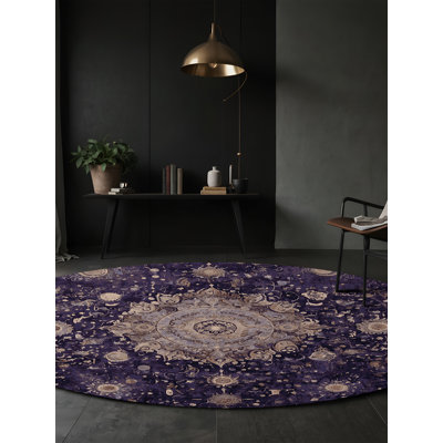 Tapis mauve lavable à la machine