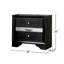 Table de chevet 3 tiroirs en bois avec boutons ronds en nickel-288167472
