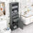 Flanning Freestanding Bathroom Cabinet, Tall Storage Cabinet with Drawers and Adjustable Shelves-699642343