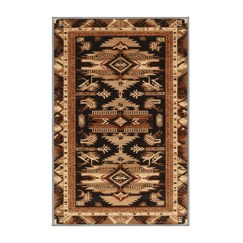  Tapis hawaïen lavable à motifs polynésiens, Rectangle 4pi x 6 pi