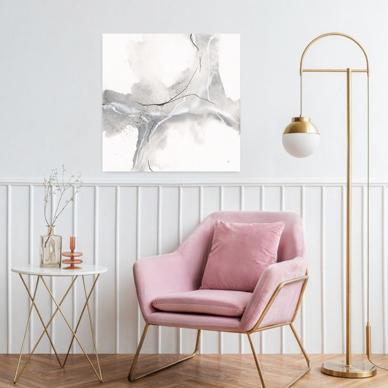 Marbre gris II, art contemporain abstrait, H 32 po x l 32 po