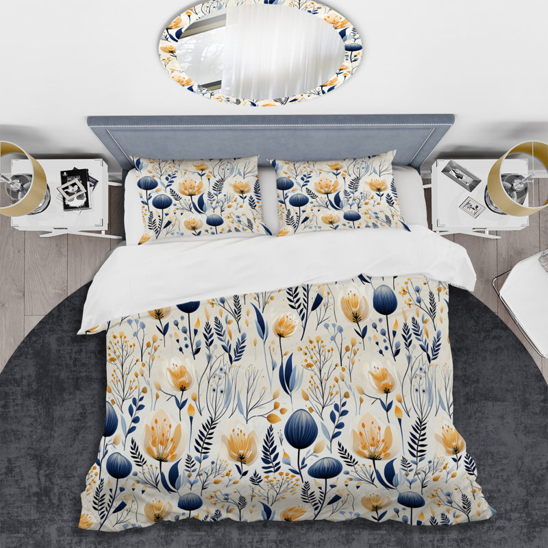 Artistic Essence Floral Pattern VI - Ensemble de housse de couette à motif floral