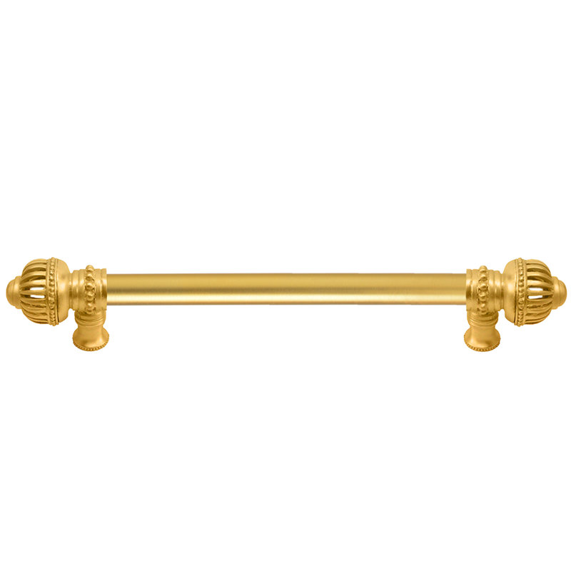 Cricket Cage 9 inches c.c. with 5/8 smooth center long pull large finial in Chalice, 6", Gold