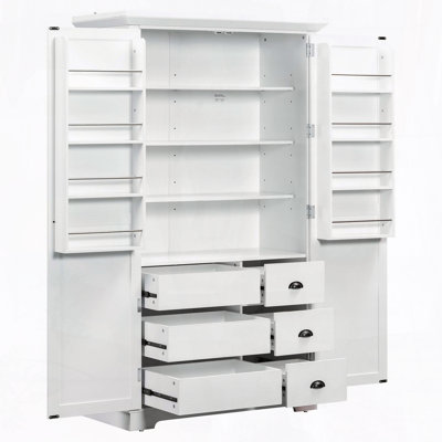 Freestanding Pantry with Drawers & Pull-Out Trays