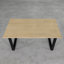 Brinegar Oak Metal Base Dining Table-983811844-983811845