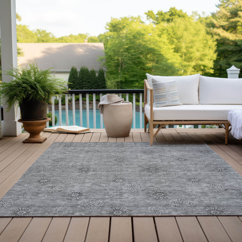 Leis Floral Indoor Rug, Rectangle 8' x 10'