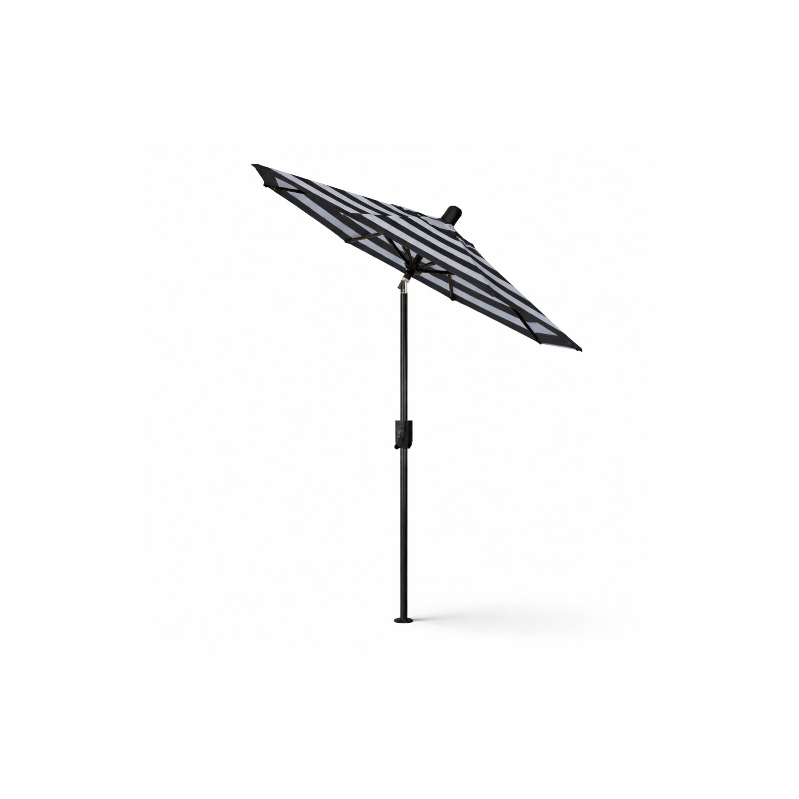 Natalie 74.5'' Outdoor Umbrella, Black Sapphire, Black Stripe