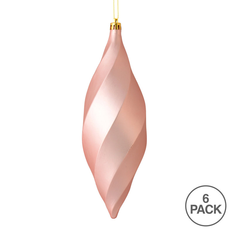 Ornement tourbillon de 8 po, Rose mat