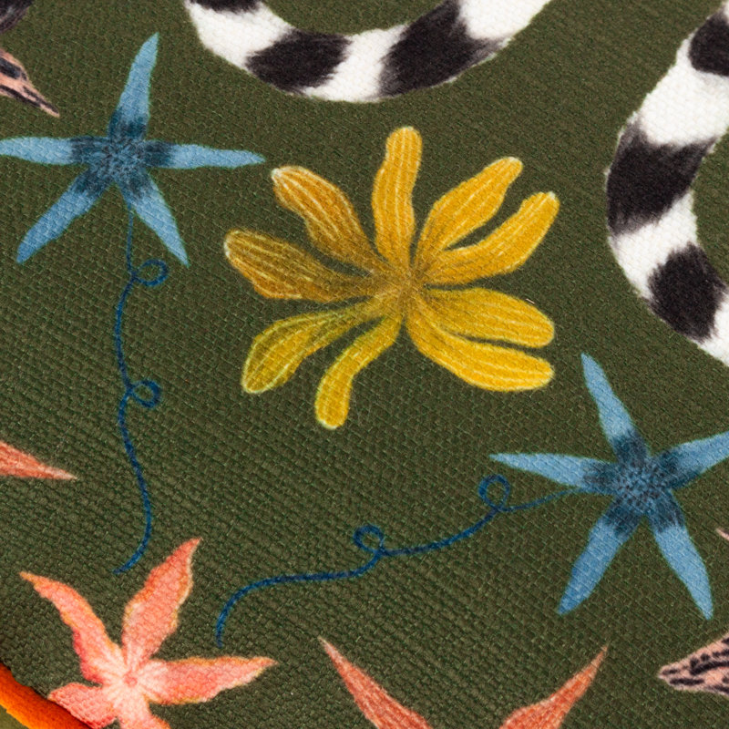 Abstract Green Square Throw Cushion