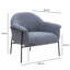 Fauteuil d'appoint en chenille bleue Lua-2115771476