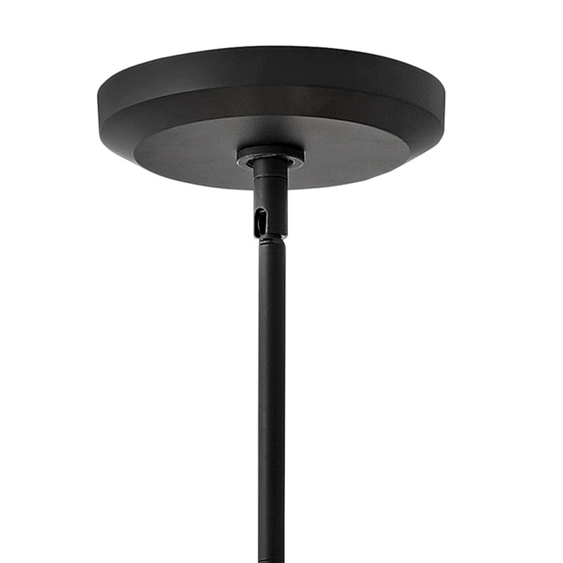 Lustre à intensité variable en acier 7 lumières Ariza, Noir, Noir
