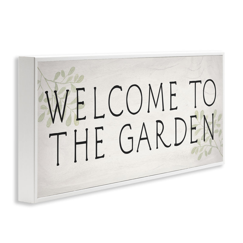  «Vintage Welcome Gardener», impression numérique sur toile par Daphne Polselli, H 13 po x l 30 po