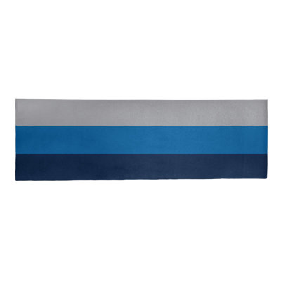 Tapis de table à rayures bleues nuit de hockey