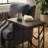 Warren Accent C-Table in Brown Color, Metal Base with Wood Top