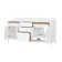 Angle 72.01'' Double Bathroom Vanity with Marble Top