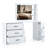 Makeup Vanity With Freely Adjustable Side Cabinet