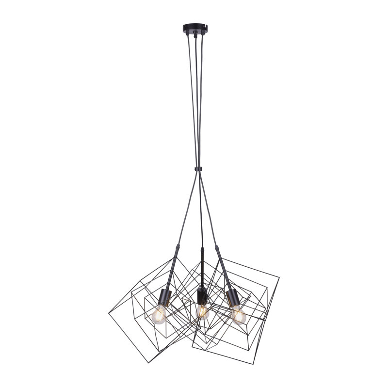 Hamlett 3 - Light Black Geometric Pendant