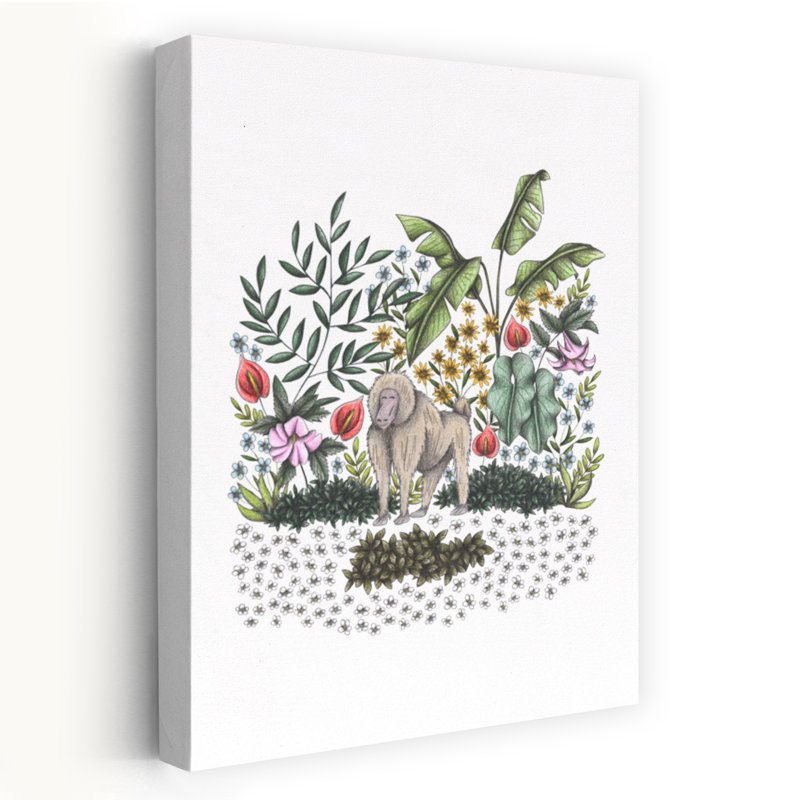 Art mural africain, singe africain, H 60 po x l 40 po