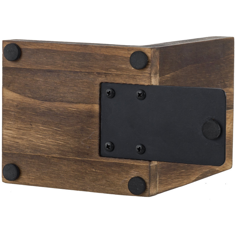 Modern Rustic Wood Non-Skid Bookends