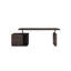 Bureau réglable 86,61 po style italien de luxe en bois fumé-326005518